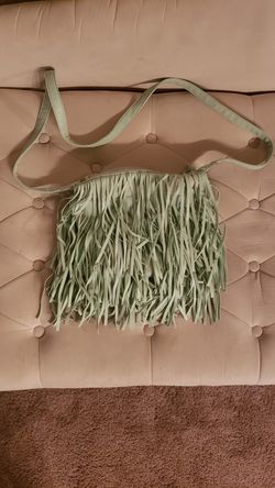 Mint fringe crossbody