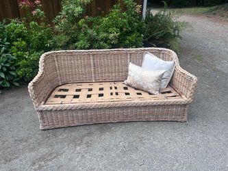 Vintage Wicker Rattan Sofa