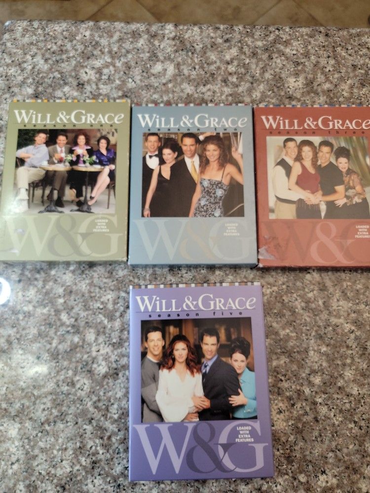 Will & Grace - Seasons 1,2,3 & 5* DVD, 4-Disc Sets *only 3-Disc Set
