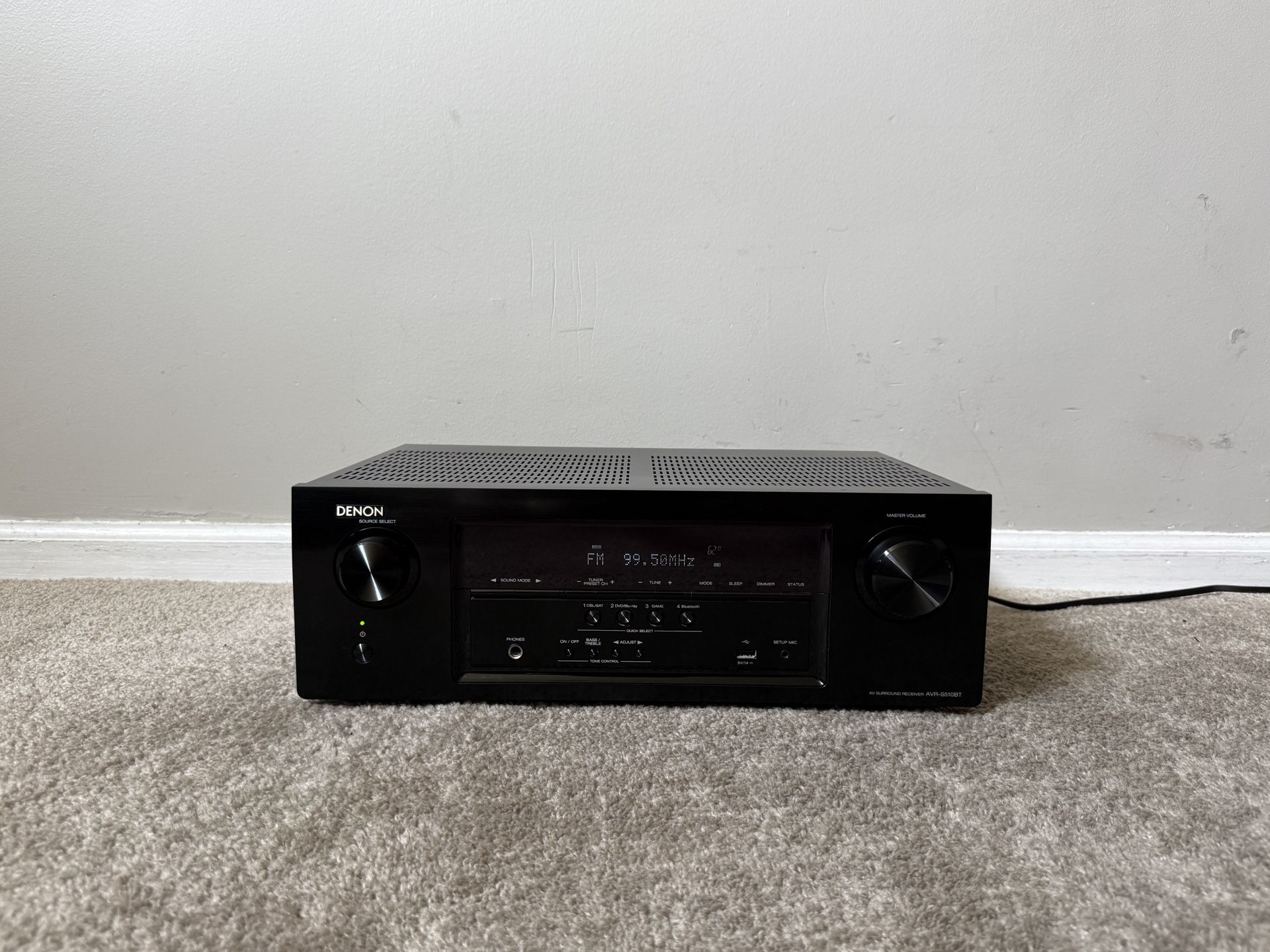 Denon AVR-S510BT 5.2 4K Ultra HD HDMI Bluetooth Home Theater Surround Sound Audio Video AV Receiver