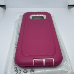 For Samsung Galaxy S8 Pink Hard Case Cover Protector 
