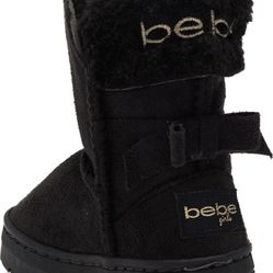 bebe kids faux fur trim boots (toddler)  Size 7