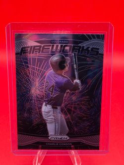2025 Panini Prizm Fireworks #8 Charlie Condon Colorado Rockies Rookie RC Card