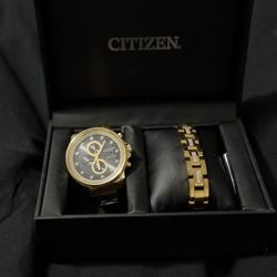 Citizen Eco-drive watch and bracelet for men