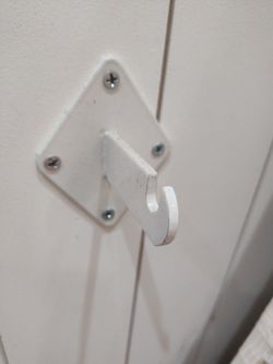 White Gridwall Wall Mounts & Hooks Various Sizes Also Available