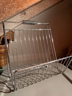 Vintage Chrome Magazine Rack