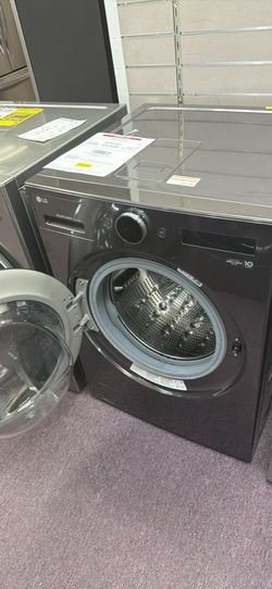 LG TurboWash360 5.0-cu ft Ventless All-In-One Washer Dryer Combo with Steam Cycle (Black Steel)