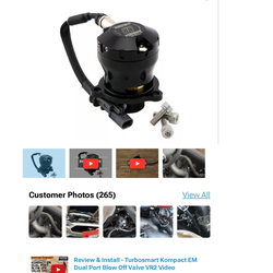 Turbosmart Turbocharger Blow Off Valve - BOV Kompact EM Dual Port VR2