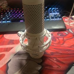 white HyperX QuadCast S USB