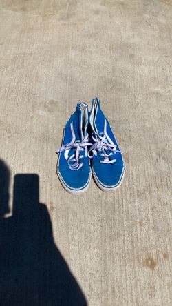 blue Vans Sk8-Hi high-top sneakers