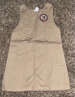 Girls Khaki Princess Jumper Dress