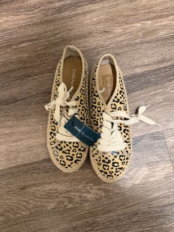 EMU Australia Women's Leopard Agonis Canvas Espadrille Shoes, size 10 M