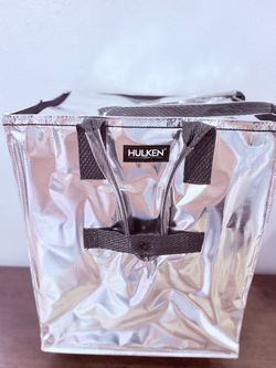 HULKEN Large Silver Rolling Tote Bag – Brand New