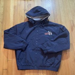 Vintage WALT DISNEY WORLD WDW RAIN Jacket Coat Jumbo MICKEY Graphic Size XL BLUE