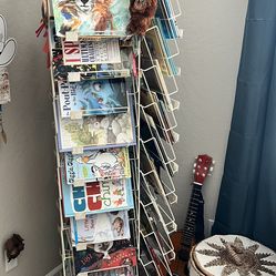 Rotating Vintage Magazine book rack