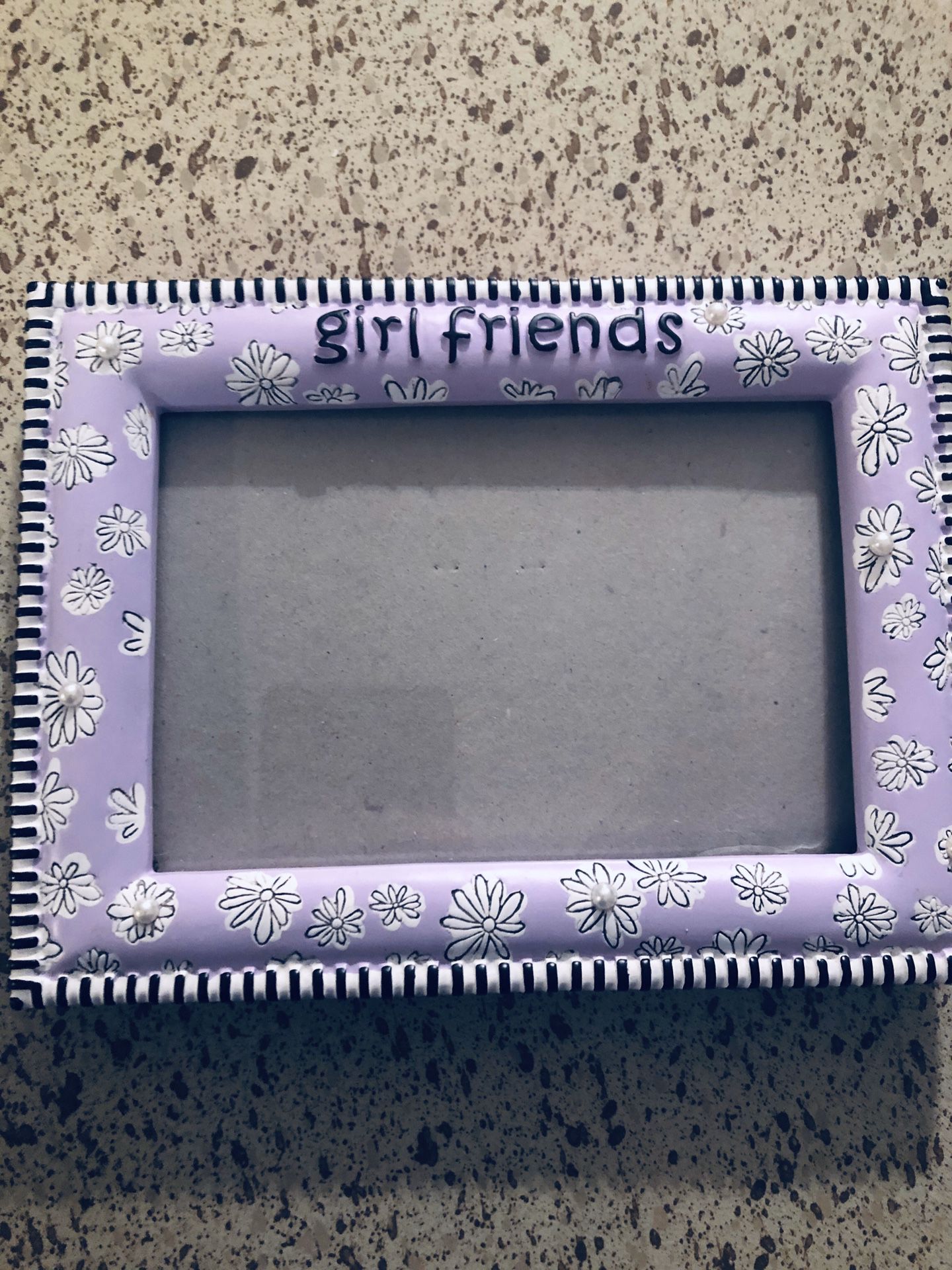 Purple girl friends 4x6 photo frame