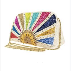 Mary Frances Rise and Shine Beaded Crossbody Clutch