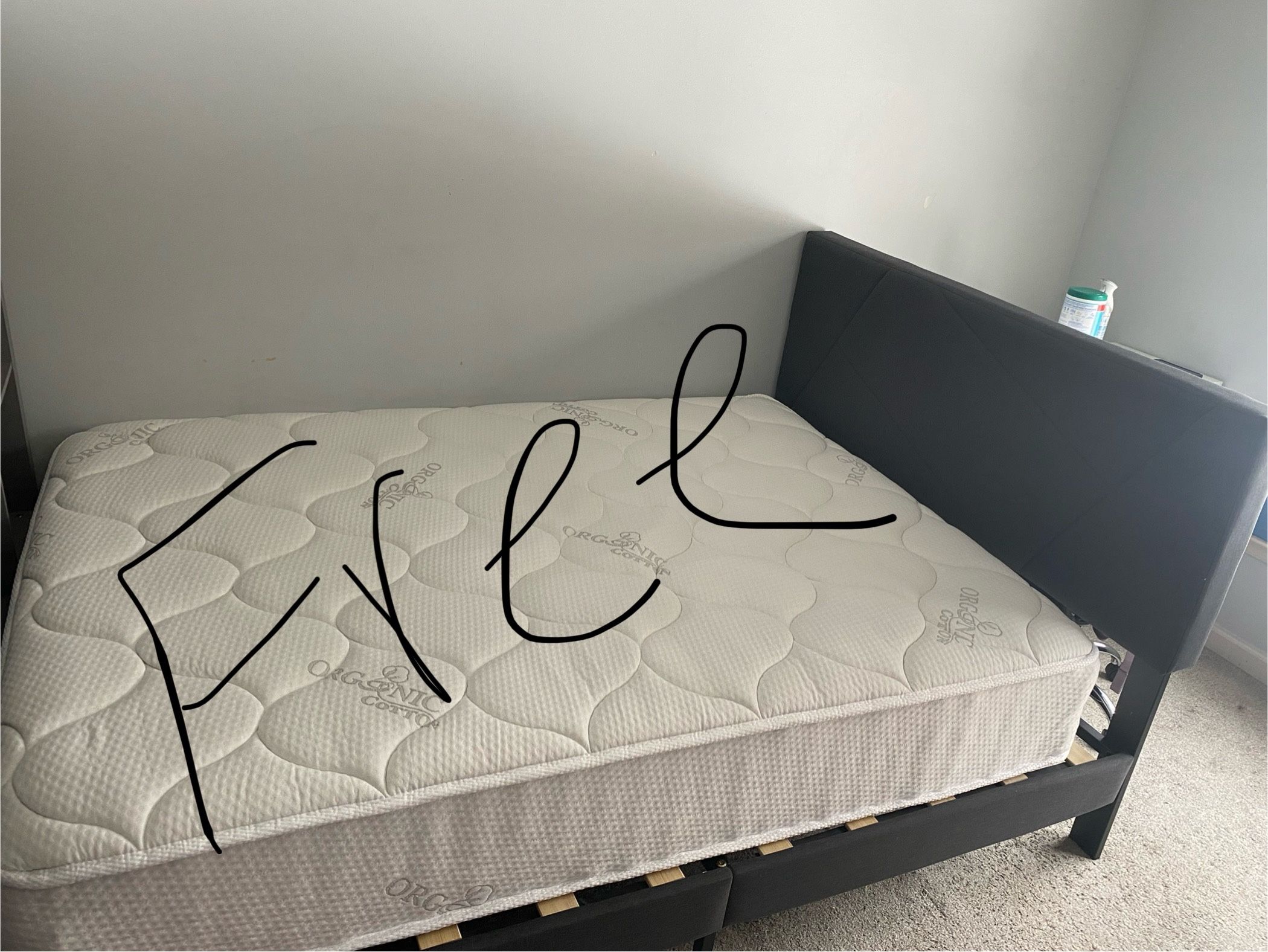 Full Size Mattress With Bed Frame - FREE - Need Gone ASAP