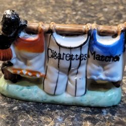 Cigarettes, Matches clothesline vintage porcelain holder, made in Japan