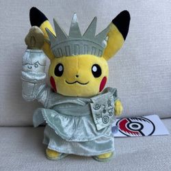 Pokemon Center Nintendo PIKACHU Plush Statue of Liberty Edition NY NYC New York