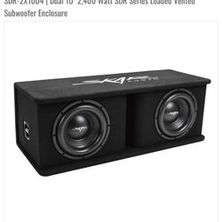 Skar Dual 10” Subwoofers With Box Brand New