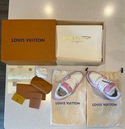 Louis Vuitton Trainer Sneakers – Pink/White Monogram