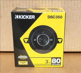 3.25" 2-Way Coaxial Car Speakers 1 Set 80 Watts DS Series DSC350 43DSC3504 Kicker 🚨 No Credit Needed 🚨