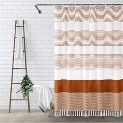 Boho Shower Curtain Brand New Orange 