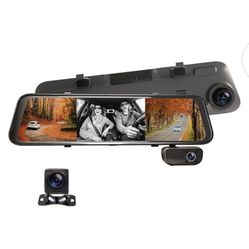 Rexing M3 1080P 3- Channel Mirror Dash - Backup Camera With Smart GPS