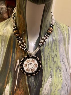 Beaded Necklace W/ Beautiful Pendant