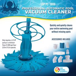 Professional Automatic Pool Vacuum Cleaner & Hose Set