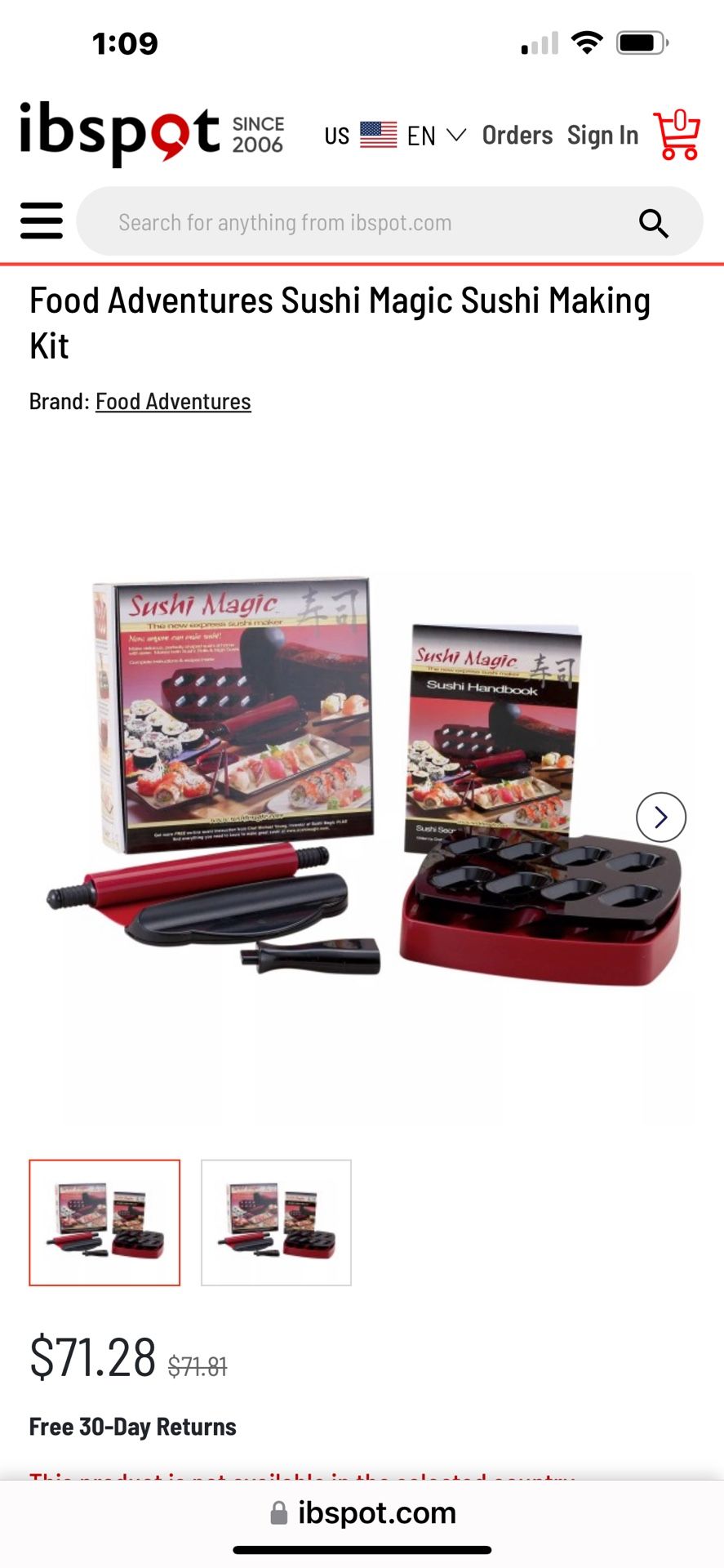 Food Adventures Sushi Magic Sushi Making Kit