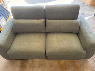 Green Boucle Loveseat Sofa