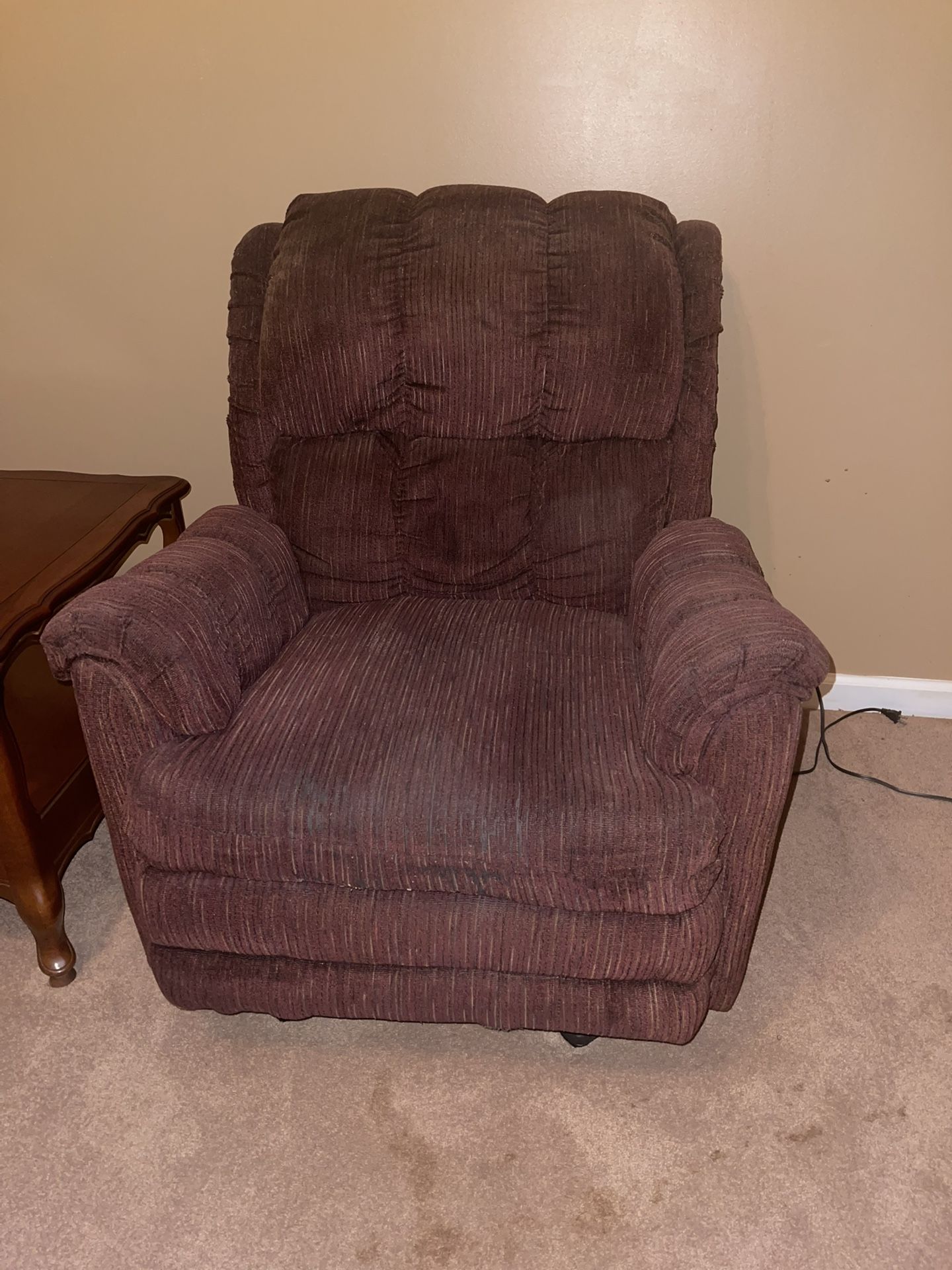 Burgundy Recliner