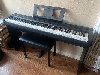 Yamaha p-45  digital piano with seat, stand, and sustain pedal