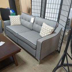 Grey And Black Sofa + Loveseat