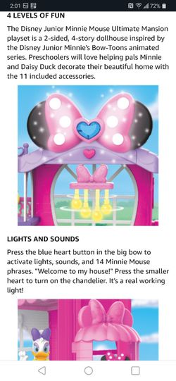 Disney Junior Minnie outlet Mouse Ultimate Mansion 22-inch Playset, Figures, and Access