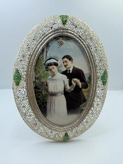 Vintage 80's LAURA BIAGIOTTI Filigree Photo Frame with Floral Motif ITALY