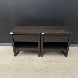 Modern Espresso Bedside Stands