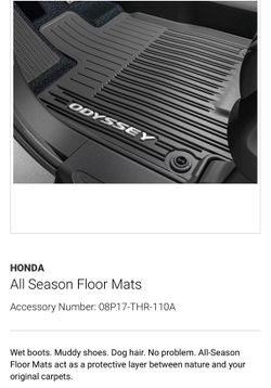2018-2026 Honda Odyssey All Season Mats OEM