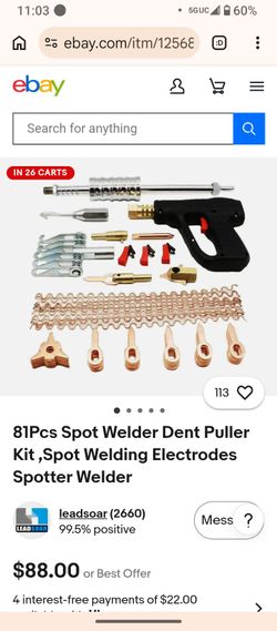 Stud welder dent puller kit