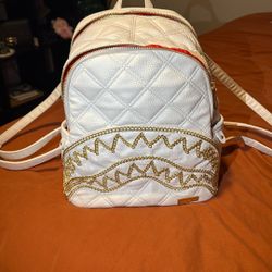 Riviera Le Blanc Gold Chain Shark Backpack