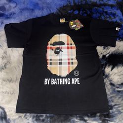 60$ Bape x Burberry T Shirt Size Medium 