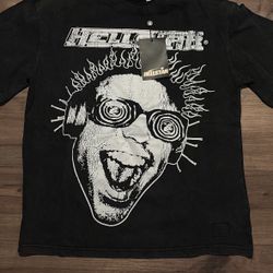 Brand New Black And White Hellstar Shirt, Size Medium 
