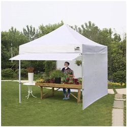 Eurmax USA 10 x 10 Pop up Canopy Commercial Tent with 4 Removable Zippered Sidewalls,  Roller Bag, Side Rails, Tent Stakes
