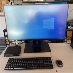 Lenovo Mini Desktop System With 32” Monitor