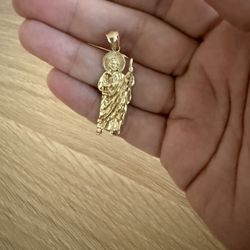 New Pendant San Judas 14k Solid Gold 