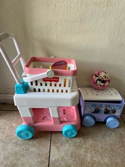 Fisher price shopping cart and shopping basket