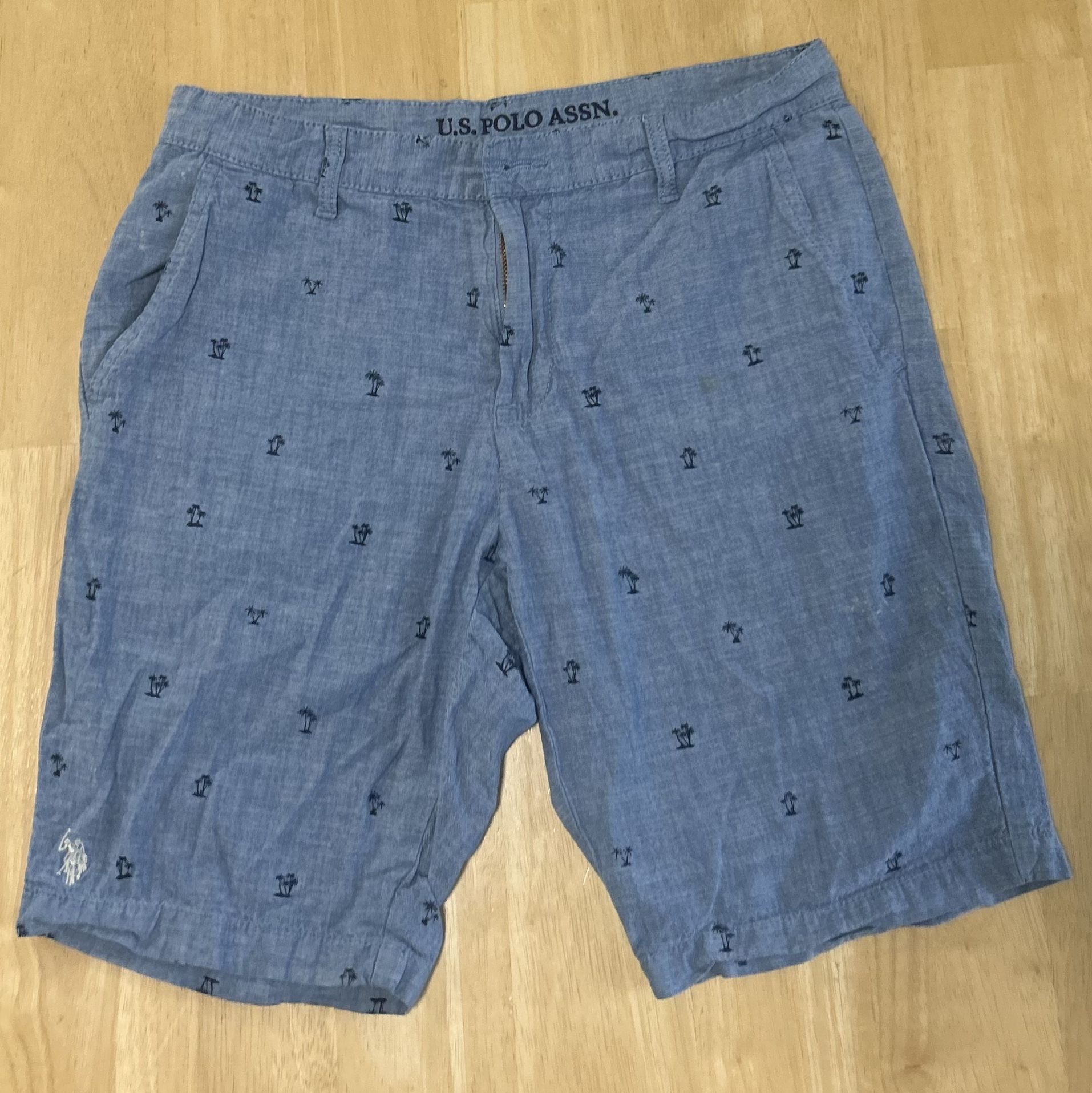 U.S. Polo Assn. Blue Chambray Shorts – Size 32