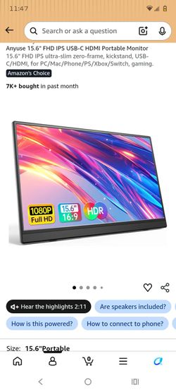 15.6inch Portable Monitor